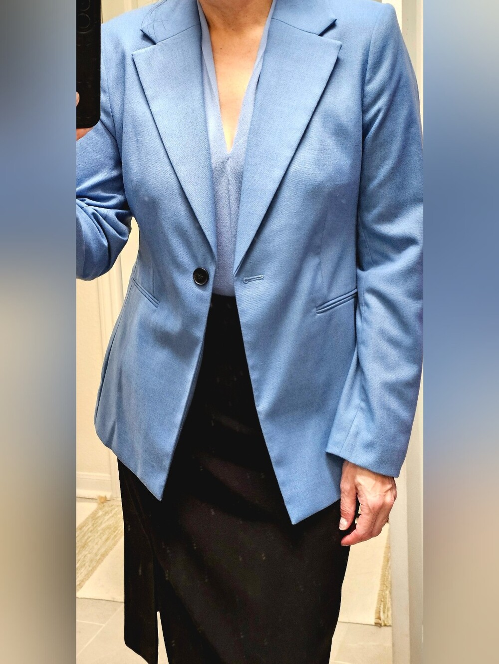H&M Light Blue Jacket And Blouse